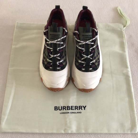 Burberry Military Green Low Top Sneakers - Picture 11 of 15